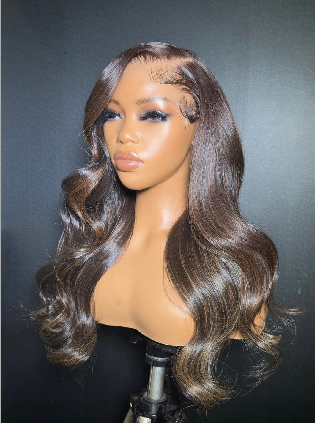 Wigs vanou lace wig raw hair 24 p