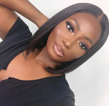 Charger l&#39;image dans la galerie, TENDANCE : lace frontal wigs  lyka carre court  cheveux  malaisiennes raie milieu
